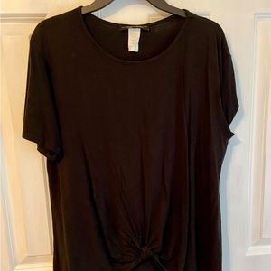 Raggz to riches Black Twist Tie Top